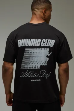 boohooMAN T-shirt Oversize Active Running Club<Femme Tout Afficher Activewear|Athleisure