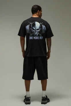 T-shirt Oversize Active Skull One More Rep