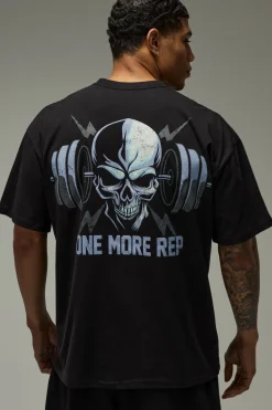 T-shirt Oversize Active Skull One More Rep