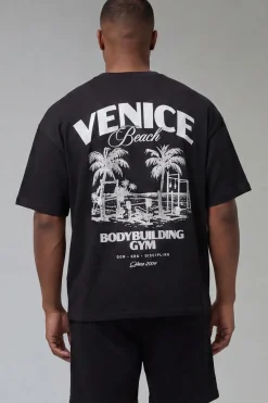 boohooMAN T-shirt Oversize Active Venice Beach<Femme Tout Afficher Activewear|Athleisure