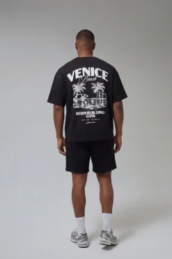 boohooMAN T-shirt Oversize Active Venice Beach<Femme Tout Afficher Activewear|Athleisure