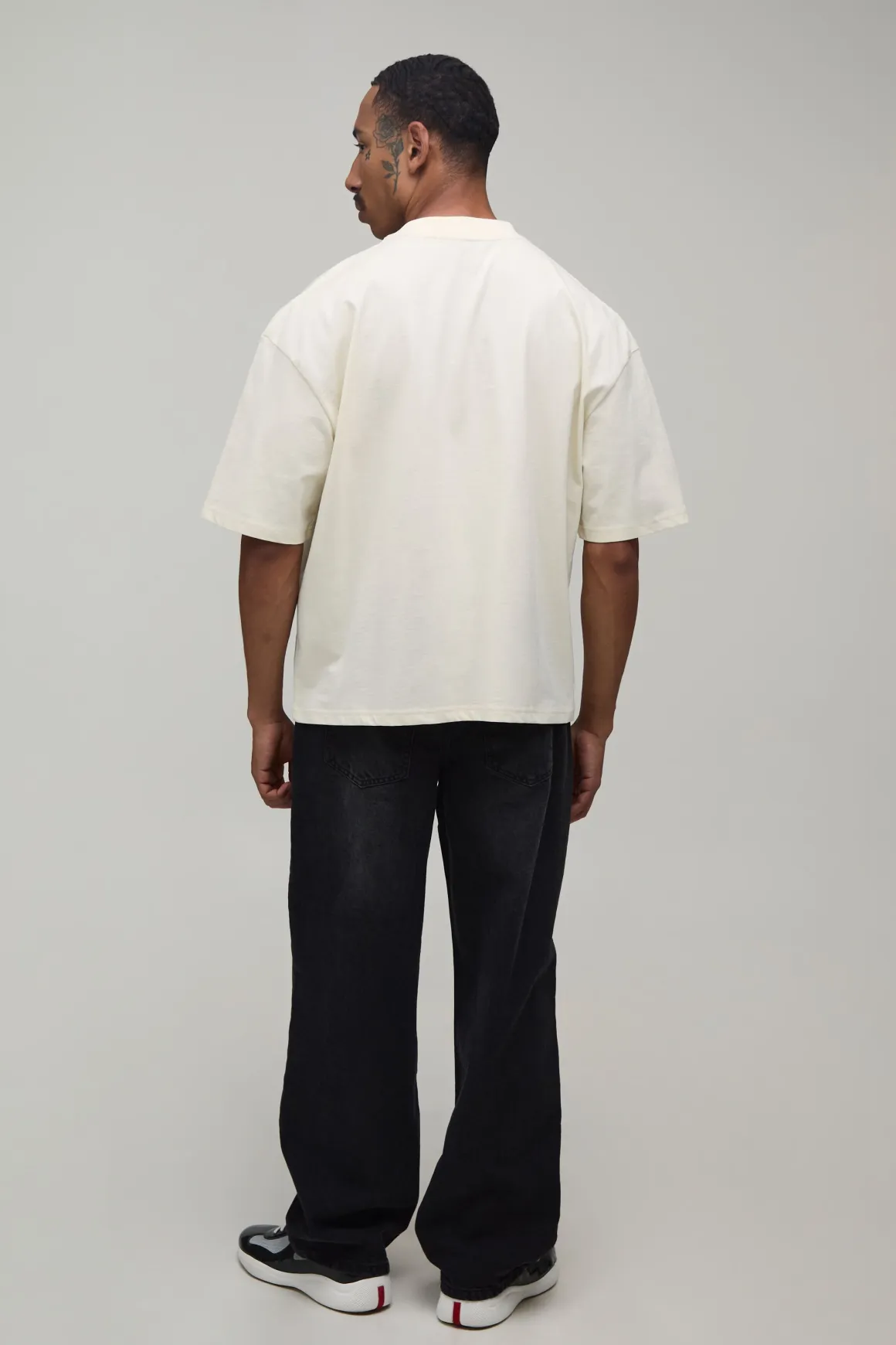 T-shirt Oversize Ample Avec Broderie Dragon