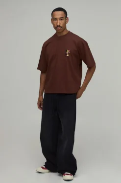 T-shirt Oversize Ample Broderie Carpe Koï