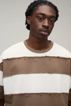 T-shirt Oversize Ample Effet Usé À Manches Courtes