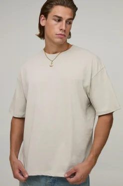 T-shirt Oversize Ample À Imprimé Terrain De Tennis Avec Logo Man Script
