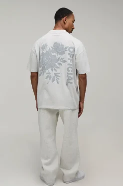 boohooMAN T-shirt Oversize Ample À Imprimé Floral Gonflé Officiel<Homme T-Shirts Impriméstendances|T-Shirts