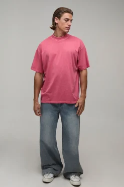 T-shirt Oversize Ample À Imprimé Dragon Effet Délavé