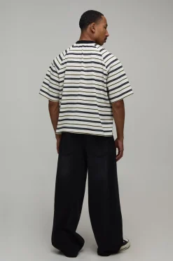 T-shirt Oversize Ample À Manches Raglan Rayé