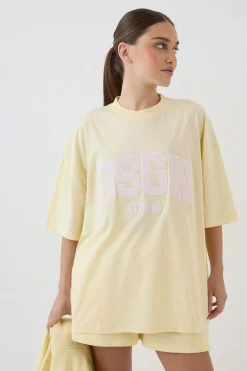 T-shirt Oversize À Appliqué Collégial Dsgn Studio