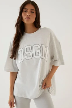 T-shirt Oversize À Appliqué Collégial Dsgn Studio
