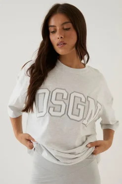 T-shirt Oversize À Appliqué Collégial Dsgn Studio