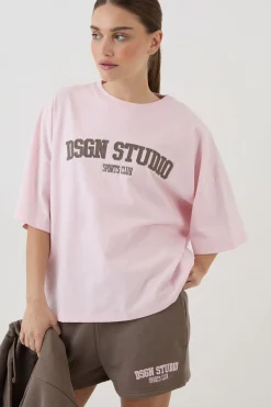 DSGN Studio T-shirt Oversize À Appliqué<Femme Dsgn Studio|Tops