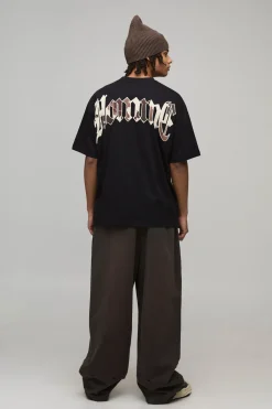 boohooMAN T-shirt Oversize À Appliqué Imprimé Vache<Homme T-Shirts Impriméstendances|T-Shirts