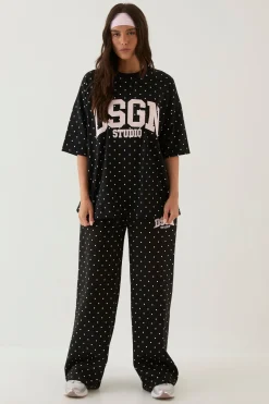 T-shirt Oversize À Appliqué À Pois Dsgn Studio