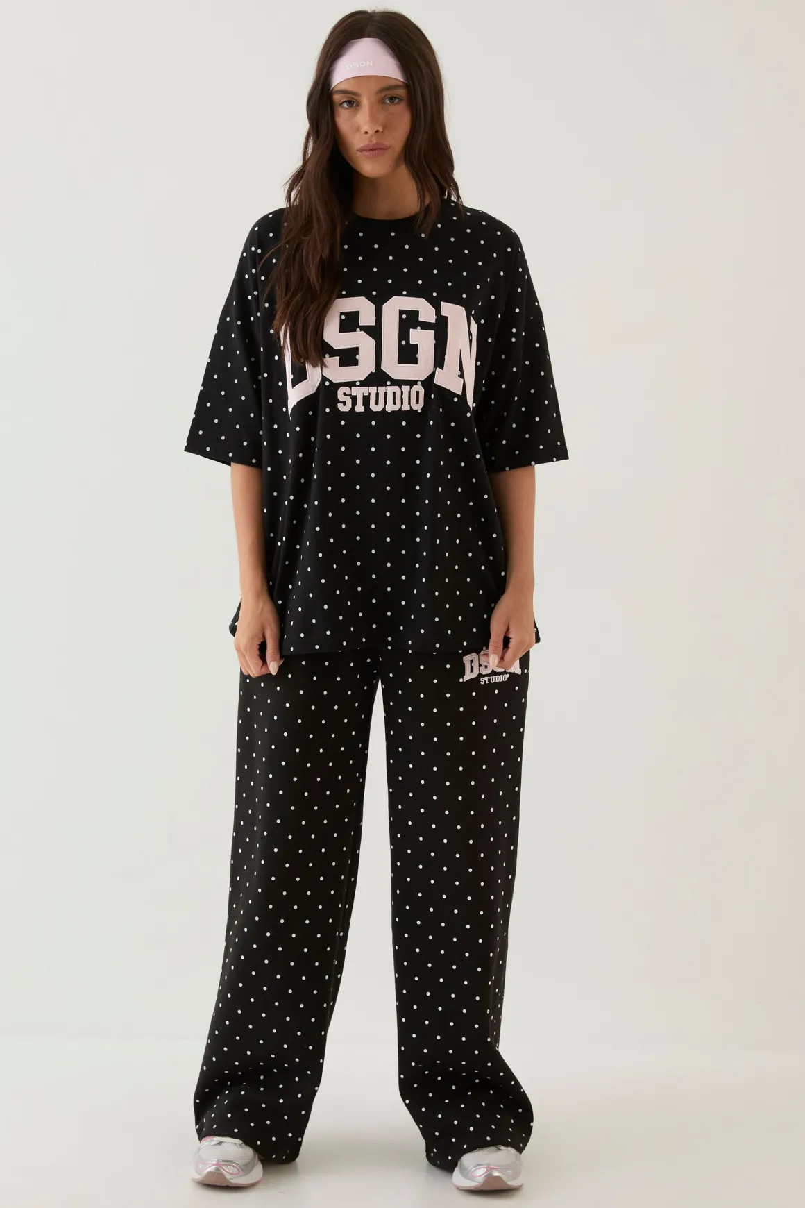 T-shirt Oversize À Appliqué À Pois Dsgn Studio