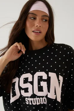 T-shirt Oversize À Appliqué À Pois Dsgn Studio