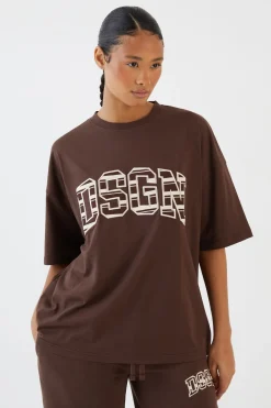 T-shirt Oversize À Appliqué Rayé Dsgn Studio