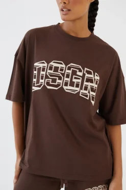 T-shirt Oversize À Appliqué Rayé Dsgn Studio