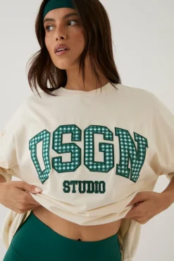 T-shirt Oversize À Appliqué Vichy Dsgn Studio