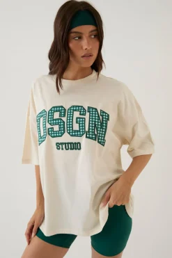 T-shirt Oversize À Appliqué Vichy Dsgn Studio
