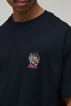 T-shirt Oversize Avec Broderie Tigre
