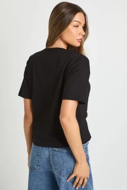 T-shirt Oversize Avec Détail De Bordure Dorée