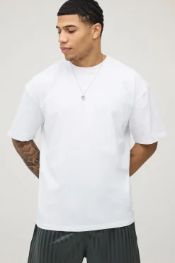T-shirt Oversize Blanc Imprimé Club De Luxe