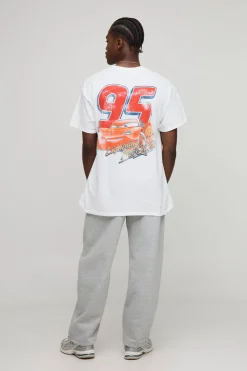 T-shirt oversize blanc sous licence Disney Cars