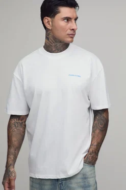 T-shirt Oversize Blanc Tall Avec Imprimé Photographique De Paris