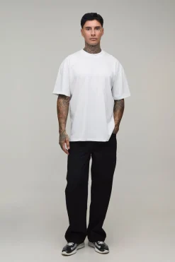 T-shirt Oversize Blanc Tall À Imprimé Floral Esquissé