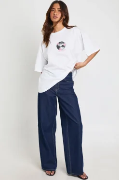 boohoo T-shirt Oversize Boule Disco Et Bisous<Femme Tops