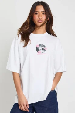 boohoo T-shirt Oversize Boule Disco Et Bisous<Femme Tops