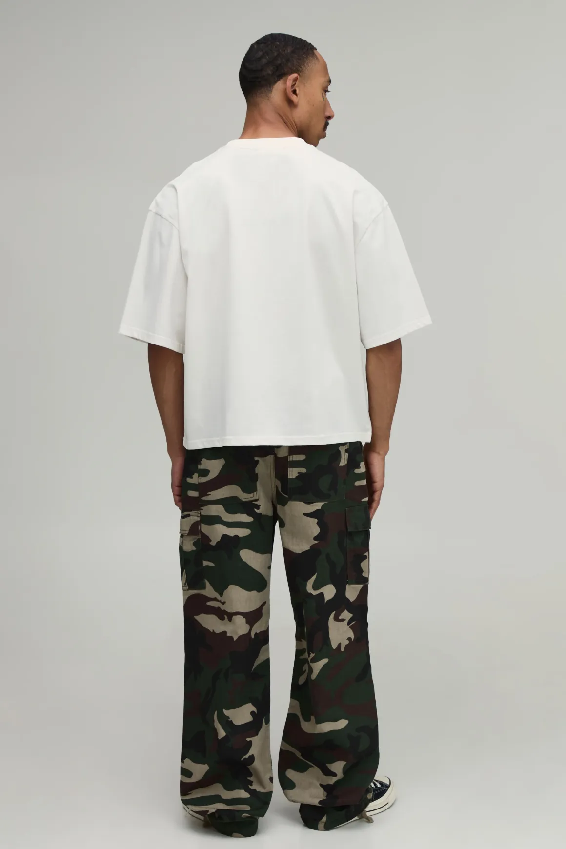 T-shirt Oversize Boxy Ample En Jersey Épais Avec B Brodé Et Finition Pêche