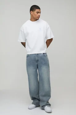 boohooMAN T-shirt Oversize Boxy Brodé La Residence<Homme T-Shirts Impriméstendances|T-Shirts
