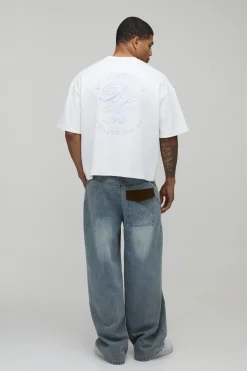 boohooMAN T-shirt Oversize Boxy Brodé La Residence<Homme T-Shirts Impriméstendances|T-Shirts