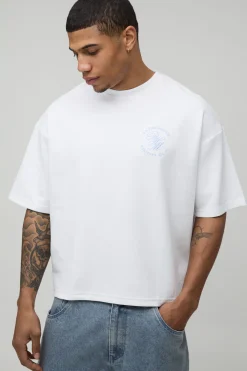 boohooMAN T-shirt Oversize Boxy Brodé La Residence<Homme T-Shirts Impriméstendances|T-Shirts