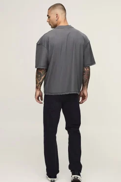 T-shirt Oversize Boxy À Coutures Apparentes Imprimé Colombe