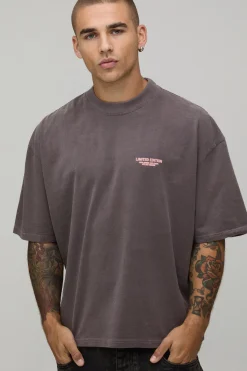 T-shirt Oversize Boxy Édition Limitée Chocolat Délavé