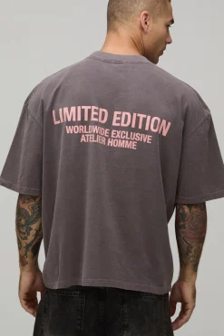 T-shirt Oversize Boxy Édition Limitée Chocolat Délavé