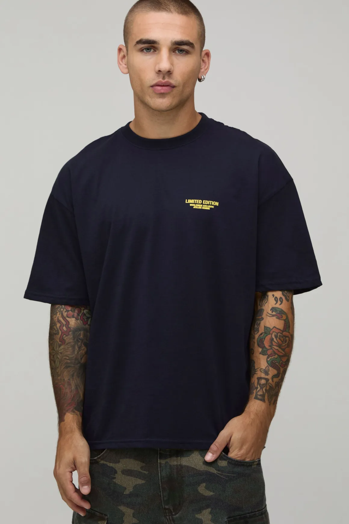 T-shirt Oversize Boxy Édition Limitée Bleu Marine