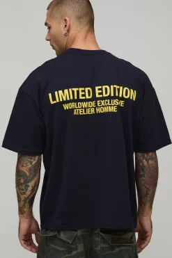 T-shirt Oversize Boxy Édition Limitée Bleu Marine