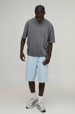 boohooMAN T-shirt Oversize Boxy Délavé Imprimé Casa Palms Anthracite<Homme T-Shirts Impriméstendances|T-Shirts