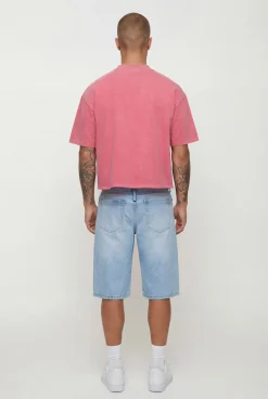 T-shirt Oversize Boxy En Coton Épais Délavé Avec Slogan Sex