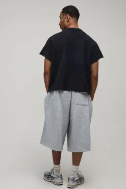 T-shirt Oversize Boxy En Coton Épais Lavé À Manches Courtes Raglan