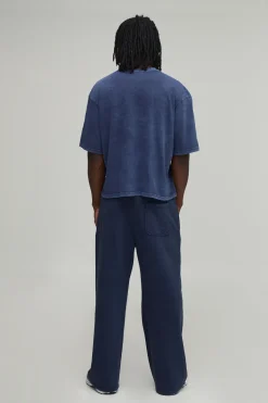 boohooMAN T-shirt Oversize Boxy Essentiel Délavé Avec Poche Poitrine Pour Homme Grand<Homme Tout Afficher|Tout Afficher