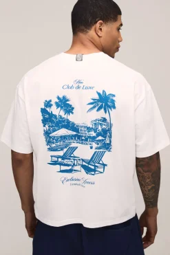 boohooMAN T-shirt Oversize Boxy Imprimé Front De Mer<Homme T-Shirts Impriméstendances|T-Shirts