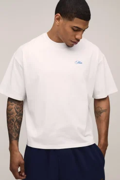 boohooMAN T-shirt Oversize Boxy Imprimé Front De Mer<Homme T-Shirts Impriméstendances|T-Shirts