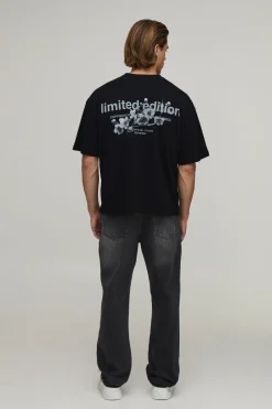 boohooMAN T-shirt Oversize Boxy Imprimé Floral Édition Limitée<Homme T-Shirts Impriméstendances|T-Shirts