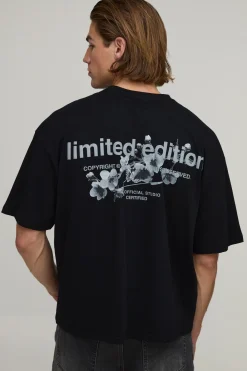 boohooMAN T-shirt Oversize Boxy Imprimé Floral Édition Limitée<Homme T-Shirts Impriméstendances|T-Shirts