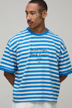 T-shirt Oversize Boxy À Imprimé Rayé Saint Tropez